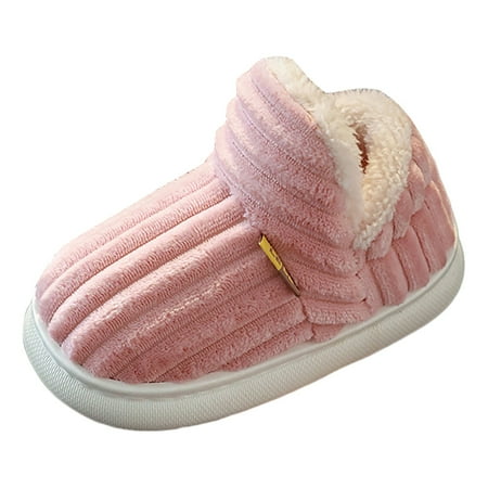 

Povozer Toddler Slippers for Boys Girls Slip on Kids Baby Toddlers House Shoes(Pink 13)