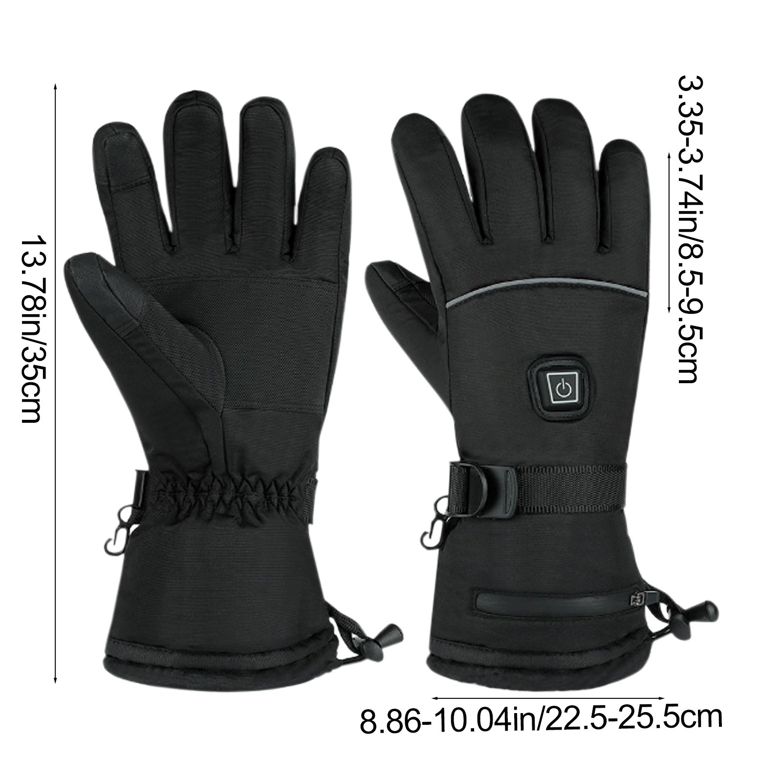 Kumdkd Electric Heating Gloves for Men and Women, Rechargeable Battery Powered Winter Gloves with Touchscreen, Waterproof Windproof Thermal Gloves for Skiing, Cycling, Outdoor Sports