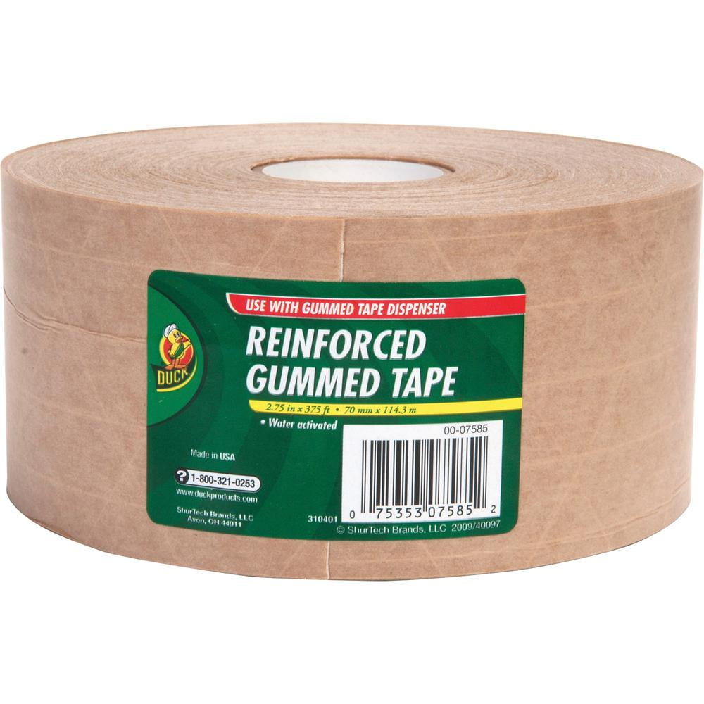 Case of 8 Rolls 2.75 x 375 Ft Reinforced Gummed Kraft Paper Tape 2.75 Inch x 375 Ft Water Activated Ultra-Sticky Kraft Packaging Case of 8 Rolls 2.75 x 375 Ft Reinforced Gummed Kraft Paper Tape 2.75 Inch x 375 Ft Water Activated Ultra-Sticky Kraft Packaging