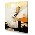 thumbnail image 2 of Designart "Gold and Grey Sunset Collage II" Abstract Canvas Wall Art - Modern Black Abstract Collages Entryway Wall Art Print, 2 of 6