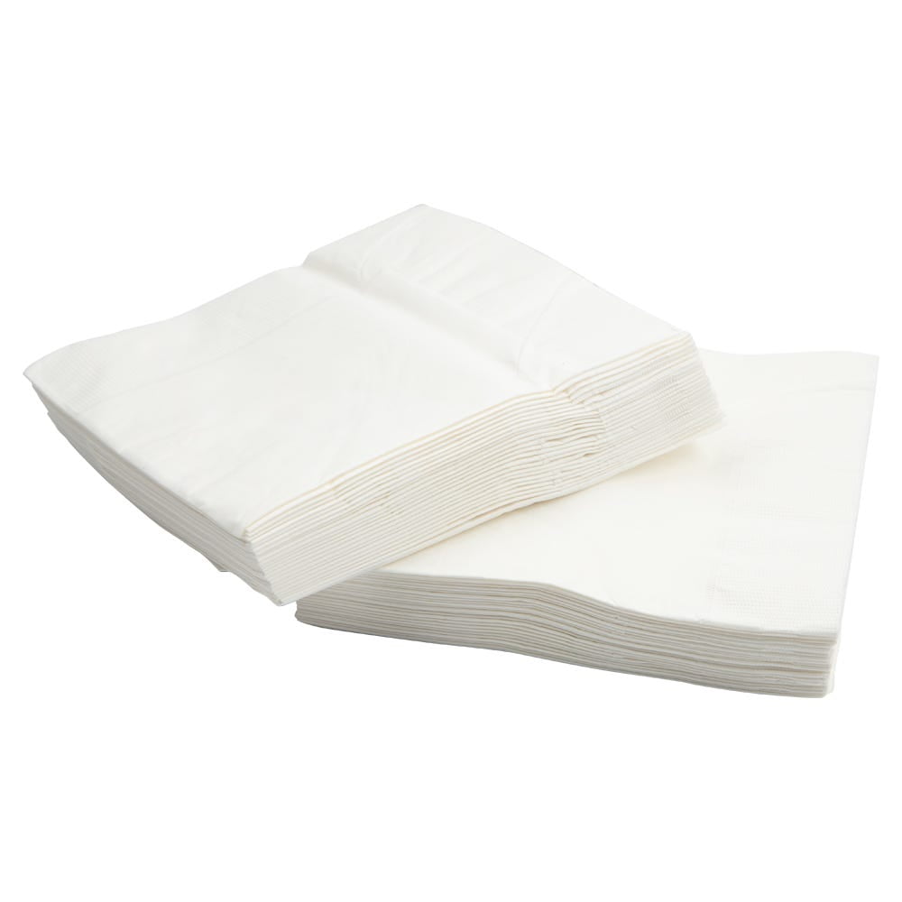 JAM Paper Medium Lunch Napkins, 6 1/2 x 6 1/2, White, 40/Pack