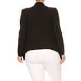 thumbnail image 4 of Women's Casual Stretch Comfort Open Front Draped Blazer Jacket, 4 of 4