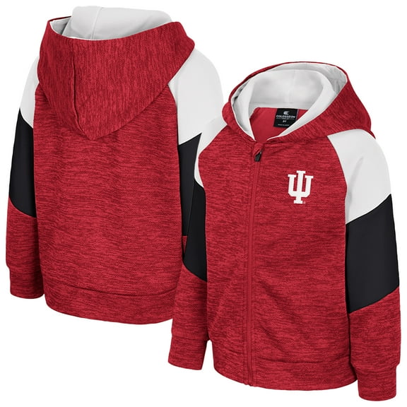 Toddler Colosseum Crimson Indiana Hoosiers Spirit Hollow Full-Zip Hoodie