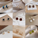 thumbnail image 4 of Pendientes de plata S925 con forma de alfiler, con forma de explosión de perlas, de hada, pequeños, frescos y sencillos, fáciles de combinar, 4 of 6