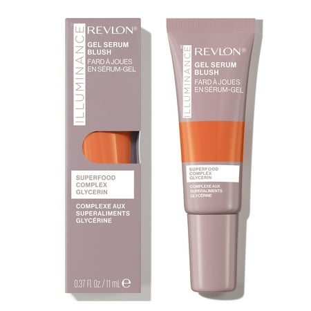 Revlon Illuminance Gel Serum Blush, Lightweight, Peach Blush, 130 Beaming Coral, 0.37 fl oz