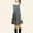 Gray, variant on Girls' Two Piece Outfits Side Button Pinafore Dress and Long Sleeve Shirt School Uniform Set Breathable Soft Casual School Fashion Set 3-15 Years