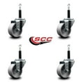 thumbnail image 2 of 3 Inch Semi Steel Wheel Swivel 3/4 Inch Expanding Stem Caster Set SCC, 2 of 2