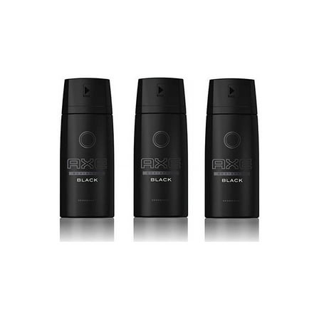 Axe Mens Deodorant, Body Spray, Black,  Fragrance, 150ml, 5.07oz, 3Pack