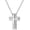 C-White, variant on DVEATR Matching Cross Couple Crosses Necklace with Diamond Cut CZ Always Be with You Silver Faith Crosses Set Necklace for Mother Family Sisters Friends Relationship