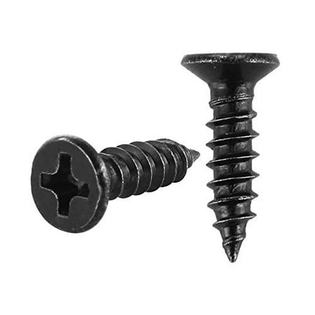 

JQK #8 x 3/4 Black Screw Flat Head Phillips Wood Screw 18-8 S/S Electroplating Black Stainless Steel 8 x 3/4-Inch 100-Piece SB4220-P100