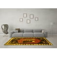 thumbnail image 3 of Ahgly Company Machine Washable Indoor Rectangle Animal Yellow Traditional Area Rugs, 7' x 10', 3 of 4