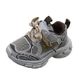 thumbnail image 7 of Kids Sneakers Boys Girls Running Shoes Lace up Mesh Breathable Lightweight Platform Athletic Sports Tennis Shoes Gray 6.5 Toddler, 7 of 7