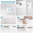 thumbnail image 3 of No Hook Shower Curtain with Built-in Rings - Green Coastal Ocean Washable Waterproof Fabric Bathroom Curtains for Hotel,Rentals, 66 X 72 Inch Long , Coral Sea Lifes White Blue, 3 of 9