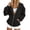 Black, variant on Erwazi Sweatshirt for Women Hooded Zip Up Long Sleeveet Fall Winter Loose Trendy Casual Tops with Pock