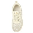 thumbnail image 6 of Stepedia Rhinestone Knit Glitter Sneaker Women Fashion Walking Shoes Air Cushion Tenni Shoes, Wheat, 6 of 7
