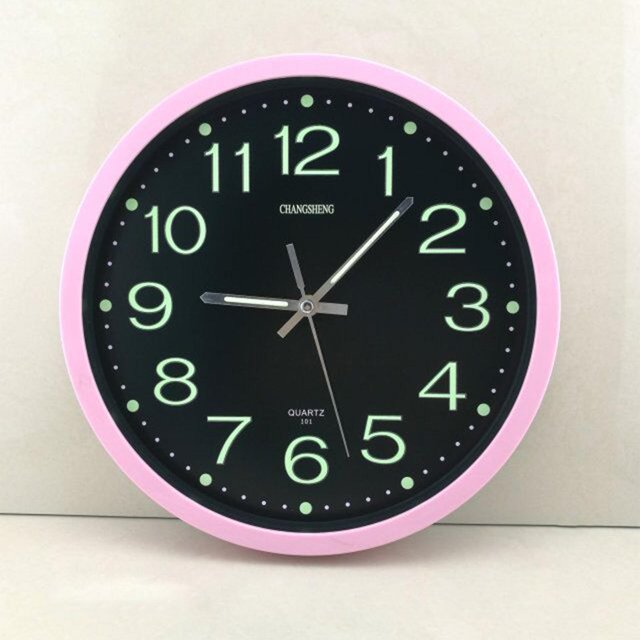 Relojes de pared - Reloj de pared silencioso sin tictac de con luz - Reloj de pared decorativo grande para cocina, Rosa BLESIY reloj de pared