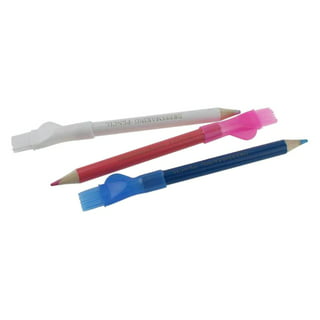 3pcs Tailor Chalk Pencils with Brush and Quilting Measuring Ruler for Dressmakers Marking Pens Sewing Fabric Leather Craft Tracing Pen Sewing Fabric