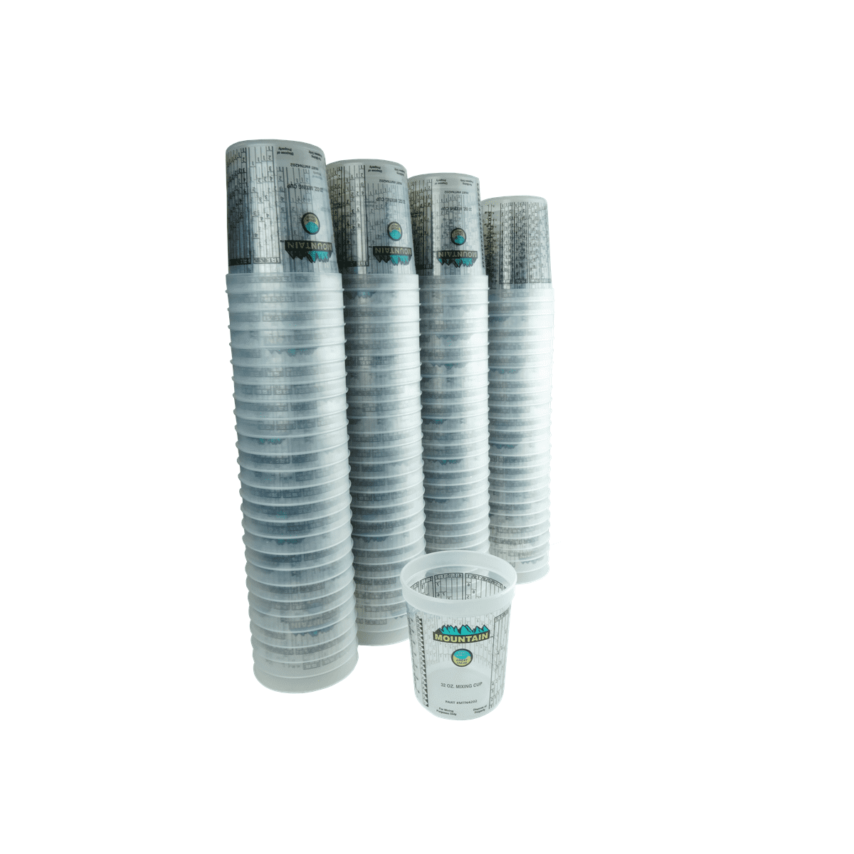 Mountain 4202 Disposable Quart Mixing Cup, 100 Count, Made in USA