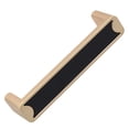 thumbnail image 2 of 3-3/4 in. Center Embossed Leather Strip Rectangle Cabinet Pulls, Satin Gold, 2 of 3