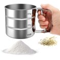 thumbnail image 1 of Tamiz de harina ZHAOCHENG manual de acero inoxidable taza mezcladora de harina prensada a mano, 1 of 5