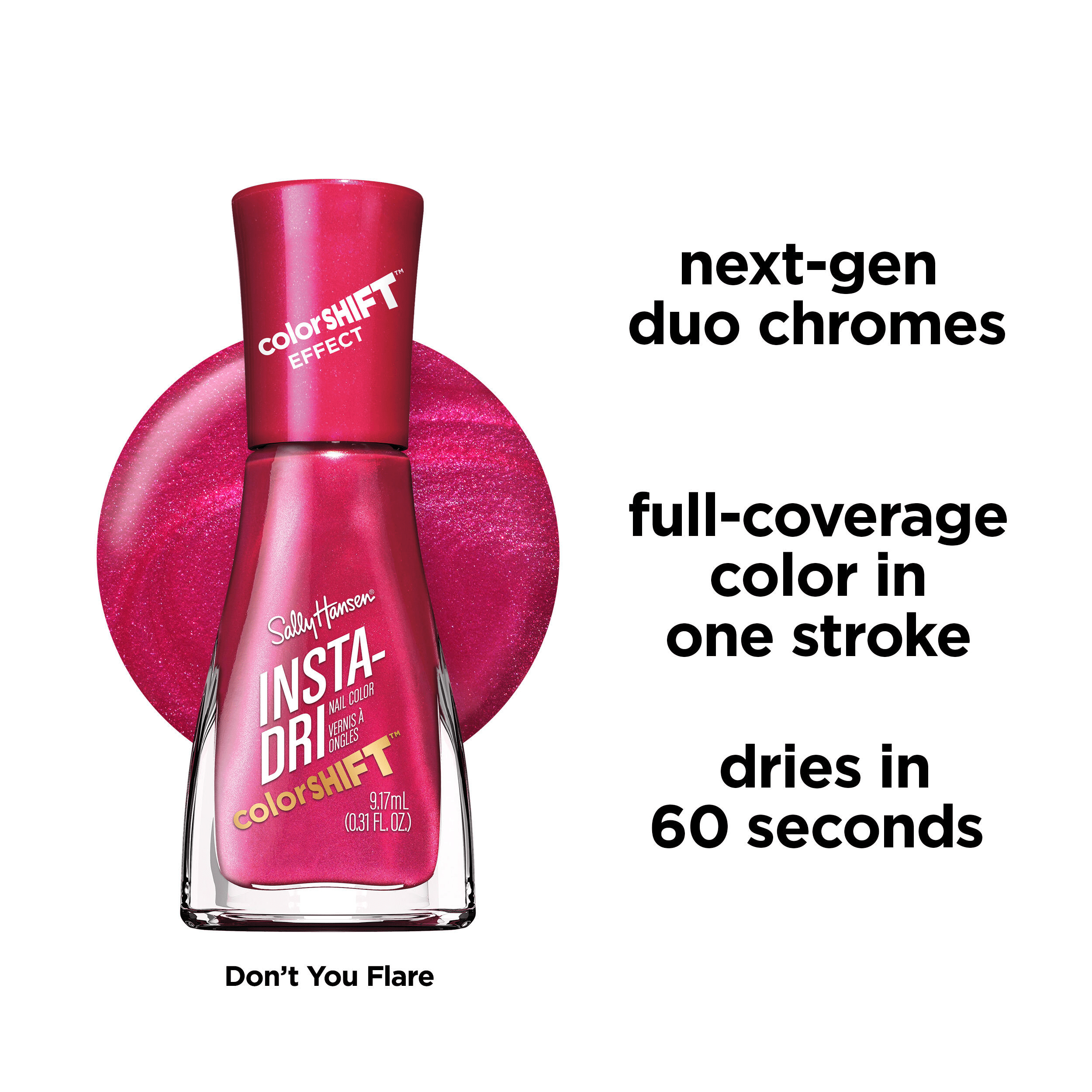 Sally Hansen Insta-Dri Color Shift Nail Polish, Don't You Flare, .31oz