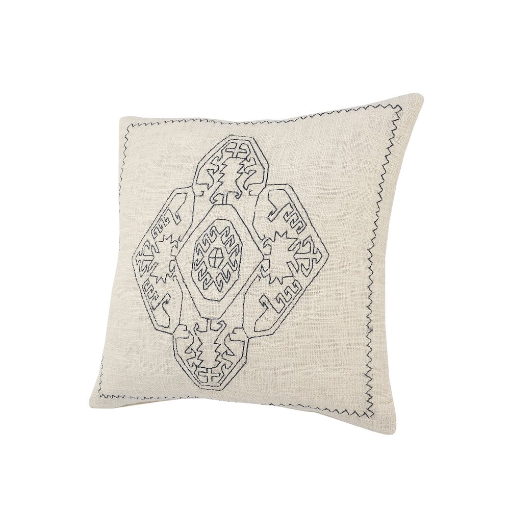 Harlow Hill Embroidered Damask Medallion Throw Pillow
