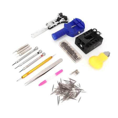 M Buder 144pcs Watch Repair Tool Kit, Cover Back Case Opener Battery Changing Tool Set, Portable Multi-functional Maintenance Tools (8.27 inches / 21 cm)