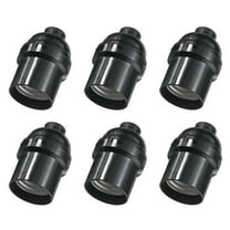 unbranded 6pcs E26/E27 Screw Bulb Base Ceiling Lamp Holder Bulb Adapter Chandelier Accessories (Black)