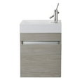 thumbnail image 3 of Cutler Kitchen and Bath Piccolo 18" Space Saver Wood Bathroom Vanity in Gray, 3 of 6