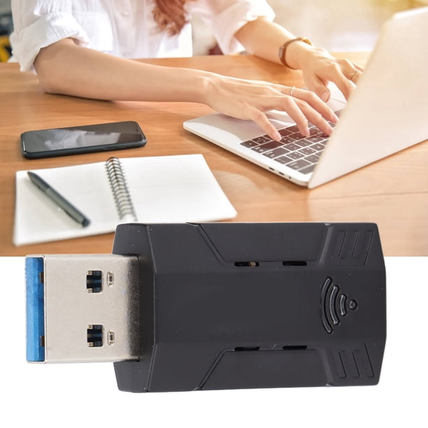 Adaptador Wifi, Adaptador Wifi USB Transmisión Gigabit Antena De Ganancia Incorporada 1300M Doble Ban Para Computadora De Escritorio Para PC