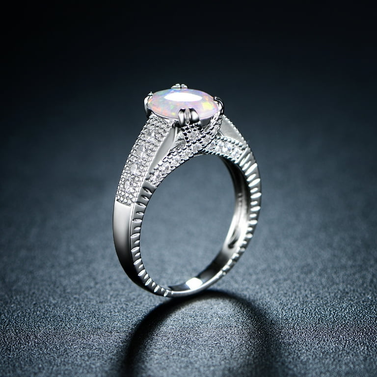 Opal engagement store rings walmart
