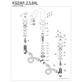 thumbnail image 3 of Kingston Brass KS2365AL Naples Two-Handle Deck Mount Roman Tub Faucet, Oil Rubbed Bronze, 3 of 4