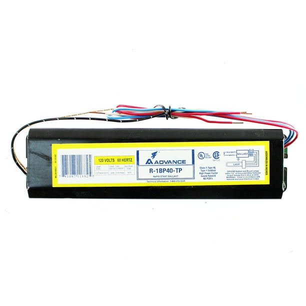 Advance R1BP40TP Rapid Start Fluorescent Ballast 120V, 1 Lamp, FT40W