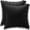 Black, variant on ZOELNIC Pack of 2 Decorative Throw Pillow Covers with Pom Poms Soft Square Velvet Pillow Case for Couch Sofa Bedroom 18''x18'' Purple
