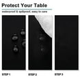 thumbnail image 3 of DWCN Black Rectangle Tablecloth - 54 x 80 Inch - Waterproof & Wrinkle Resistant Washable Fabric Table Cloth for Dining, Party and Outdoor use, 3 of 6