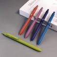 thumbnail image 4 of Wrapables Smooth Retractable Black Ink Gel Pens, 0.5mm Fine Point, for Home Office Work (Set of 5), Oceanic, 4 of 9