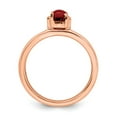 thumbnail image 2 of 925 Sterling Silver Stackable Garnet January Red Gemstone Pink-plated Ring Eternity Band Size 7, 2 of 6