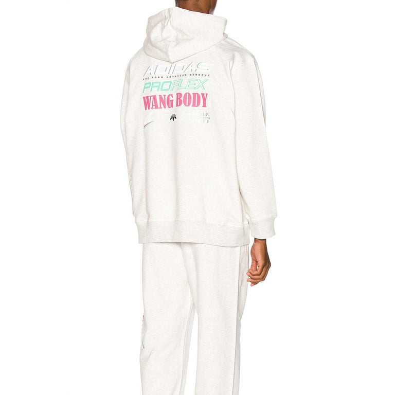 Adidas x Alexander Wang Graphic Heather/White/Pink Hoodie, Medium