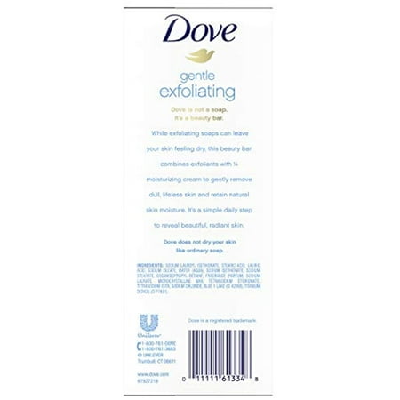 Dove Beauty Bar For Softer And Smoother Skin Gentle Exfoliating More Moisturizing Than Bar Soap 3.75 Oz 6 Bars