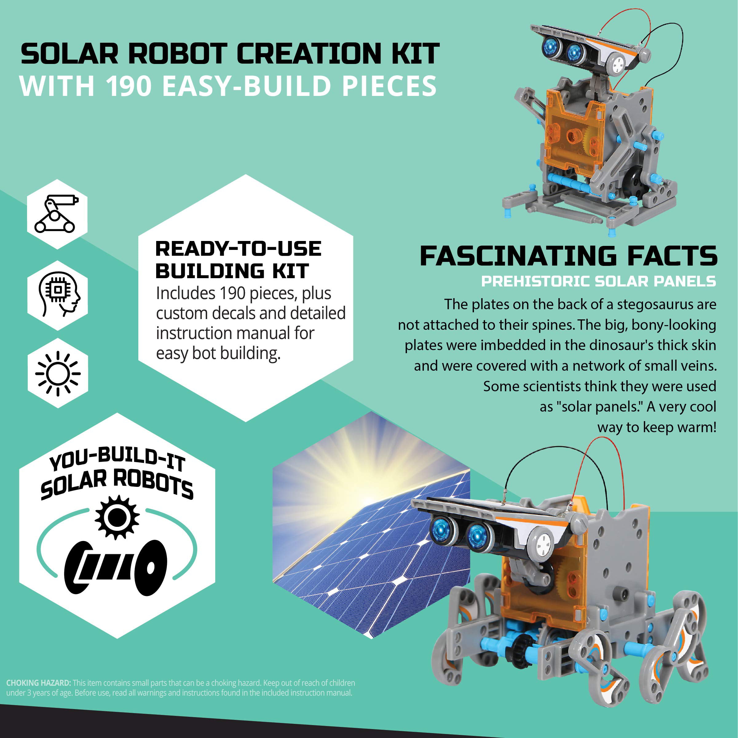 Discovery mind blown solar robot creation kit 12 IN 1 STEM Motorized Set Of 