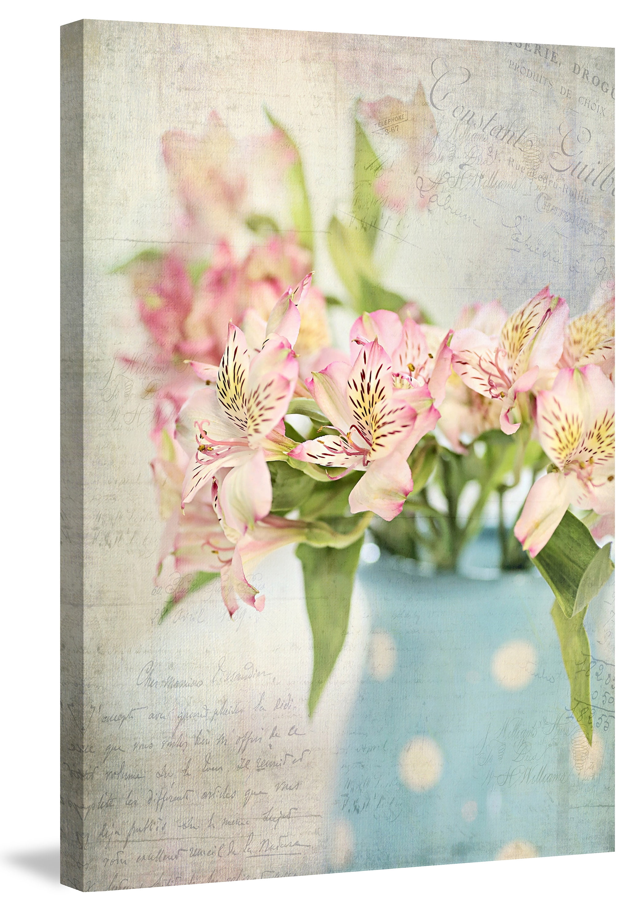 "Alstroemeria Still Life" Painting Print on Wrapped Canvas