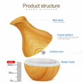 thumbnail image 3 of iMeshbean Intelligent LED Essential Oil Diffuser Humidifier Aroma Aromatherapy Purifier US, Light Wood, 3 of 6