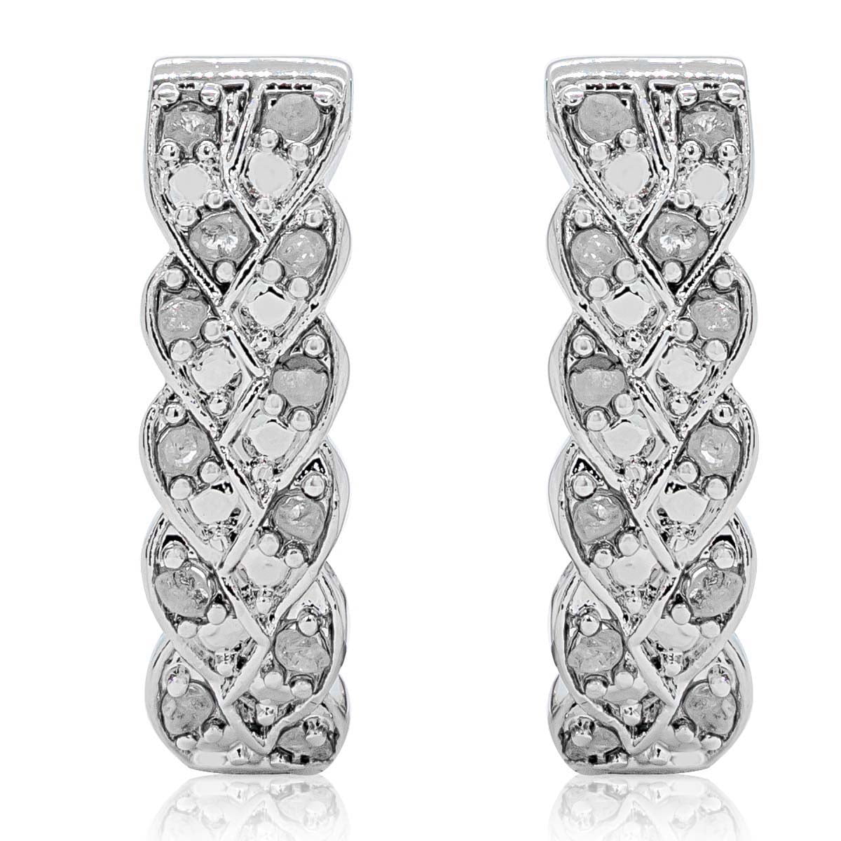 SuperJeweler 1/4 Carat Diamond Infinity Hoop Earrings, 1/2 Inch For Women