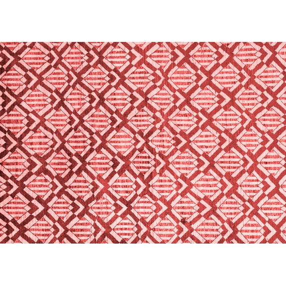 Ahgly Company Machine Washable Indoor Rectangle Oriental Red Modern Area Rugs, 2' x 5'