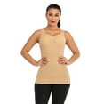 thumbnail image 2 of ALigoa Seamless Slimming Body Shaper Top Compression Vest with Removable Built in Bra, Beige, XL, 2 of 9