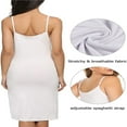 thumbnail image 5 of LEEYNEER Women Full Slips Cotton Blend V Neck Straight Dress Nightwear, 5 of 6
