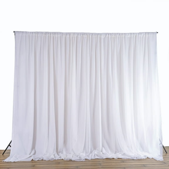 Balsa Circle 20 feet x 10 feet Fabric Backdrop Curtain White