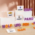 thumbnail image 4 of Wooden Shoeing Letters Alphabet Lace Up Toy Wooden Alphabet for Threading Letters Wooden Letter Recognition for Preschool English Words, 4 of 9