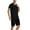 Black, variant on CHUOU Men's Pajama Set Lightweight Quick Drying Short Sleeved V Neck Shirt And Shorts Soft And Comfortable Sleeping Set Style Three