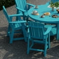 thumbnail image 3 of Wildridge Heritage 7-Piece 60" Pub Counter Set, Aruba Blue - Outdoor Weather Resistant Recycled Plastic Furniture for Patio, 3 of 7